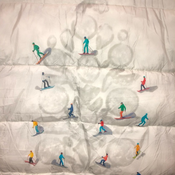 New Free People FP Movement In A Bubble Puffer Ski Printed Vest Coat Jacket XL - Picture 5 of 8